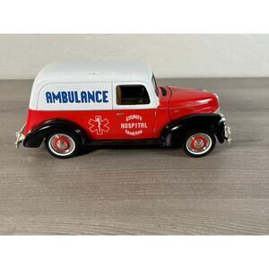 1940 Ford Ambulance Golden‎ Wheel Die Cast Piggy Bank- EUC